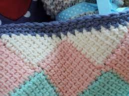 Couverture crochet tunisien