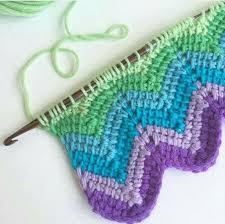 Crochet tunisien changer les couleurs5