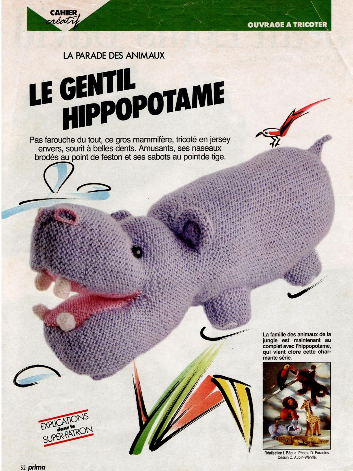 Le gentil hippopotame tricot 001