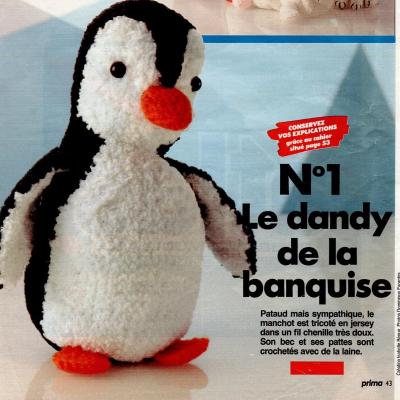 Le pingouin dandy de la banquise tricot 001