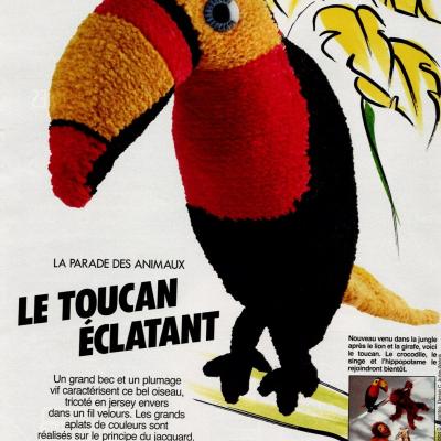 Le toucan eclatant tricot 001