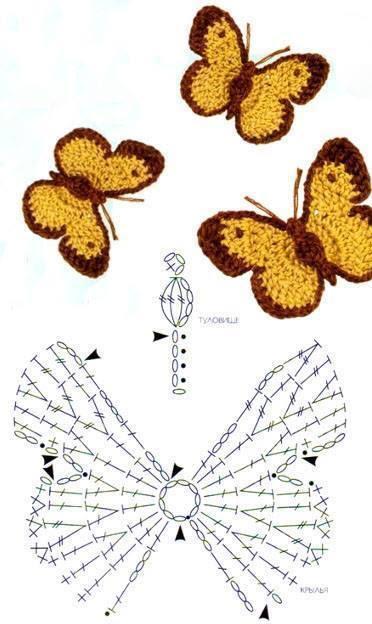 Papillons au crochet