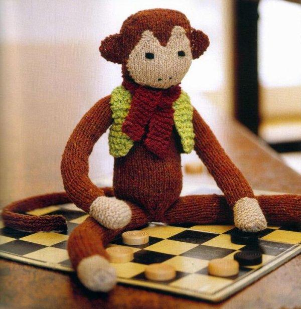 Toto le singe tricote